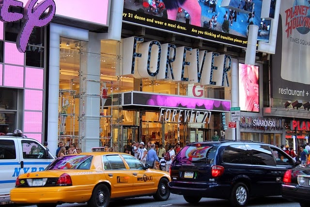 Loja Forever 21 na Times Square em Nova York