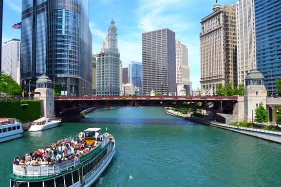 Chicago River em Chicago