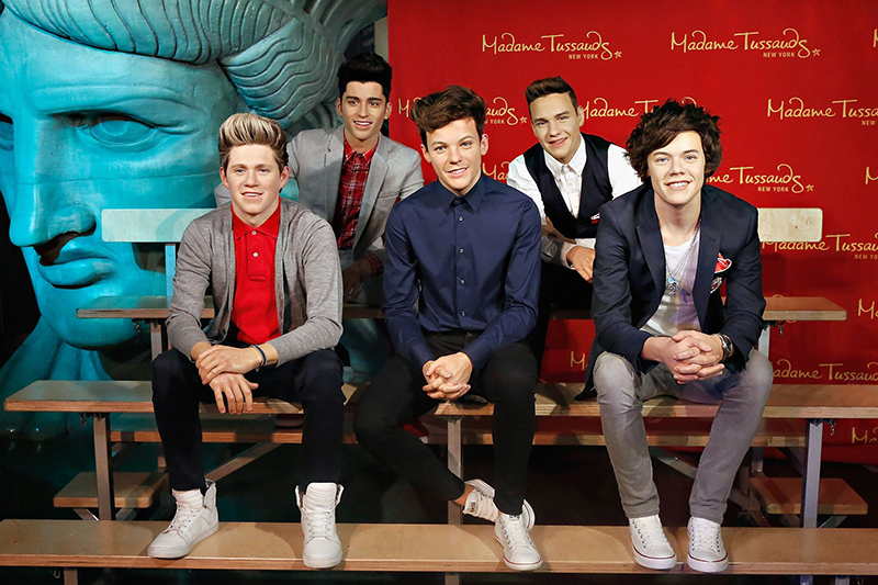 Banda One Direction no museu de cera Madame Tussauds em Nova York