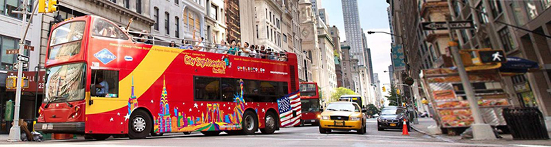 Ônibus turístico em Nova York