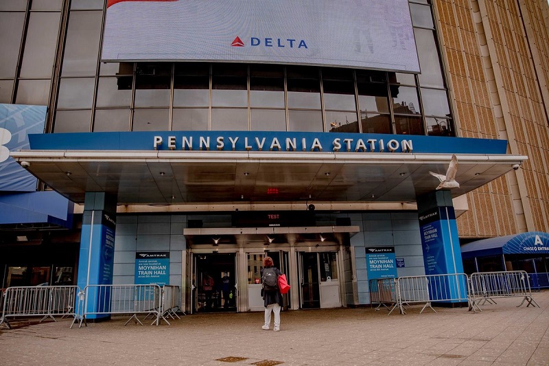 Pennsylvania Station no lado oeste de Manhattan