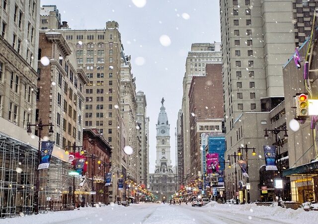 Meses com neve na Filadélfia