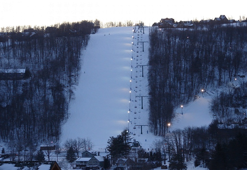 Pista de esqui no Wisp Ski Resort em Maryland