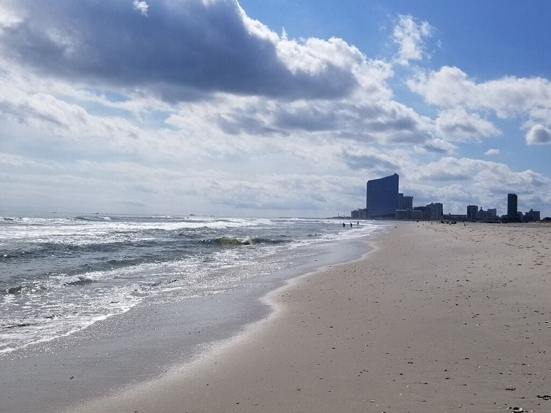 Praia Brigantine Beach em Nova Jersey