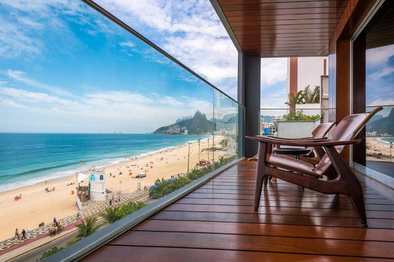 Vista do hotel Fasano no Rio de Janeiro