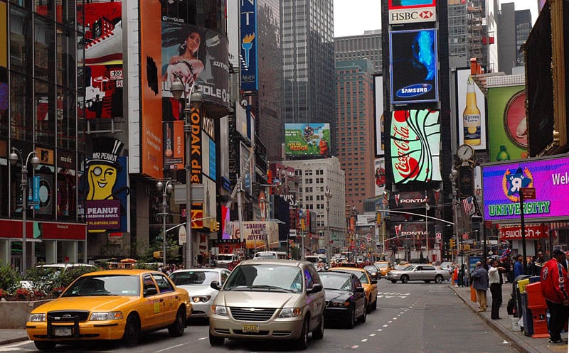 Pista na Times Square em Nova York