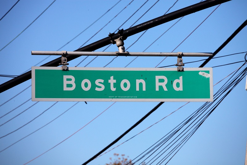 Placa da estrada Boston Road