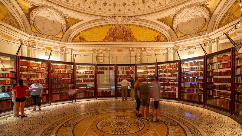 Biblioteca National Library em Washington por dentro
