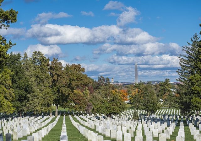 Cemitério Nacional de Arlington perto de Washington
