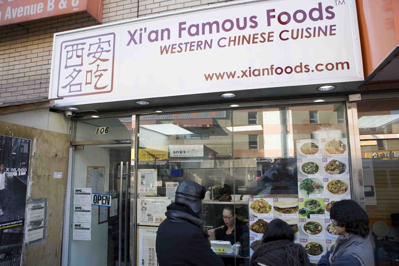 Xi'an Famous Foods no bairro de Chinatown em Nova York